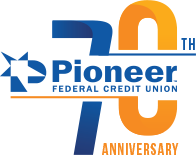 Pioneer 70th anniversary logo