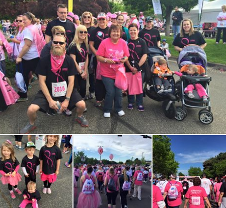 Tons of people getting ready for The Race for the Cure event