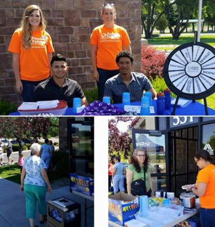 Pioneer employees hosting an event outside their branch