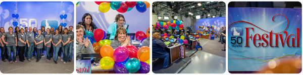 Pioneer employees volunteering at Idaho Public Television