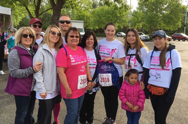 Pioneer volunteers getting ready for The Race for the cure