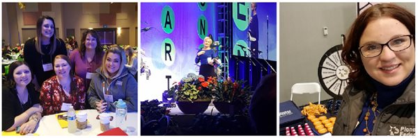 Female employees attending a women's conference