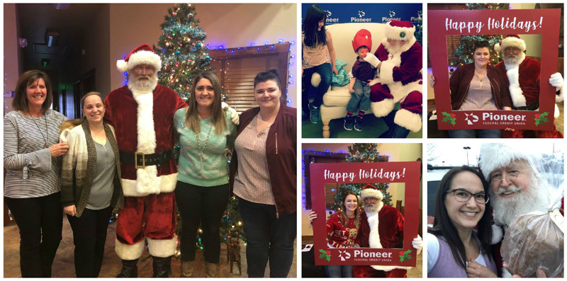 Santa visits at Pioneer branches