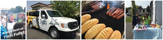 Pioneer Twin Falls branch hosting a community party with hot dogs and fun