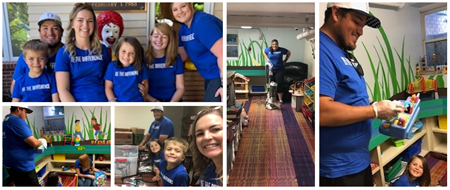 collage of volunteers at the Ronald McDonald House