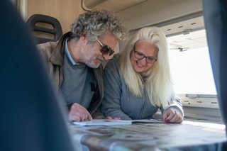 older couple in a motorhome