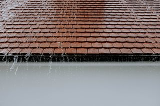 rain on a roof and gutters