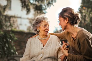 old lady with young woman