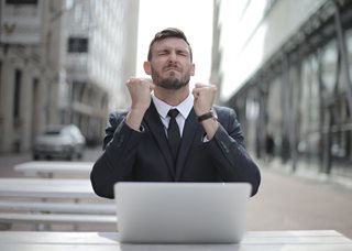 man hoping for something