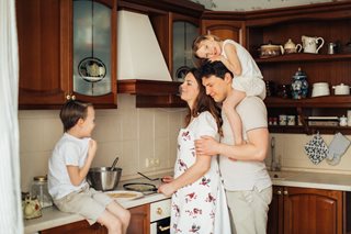family cooking together