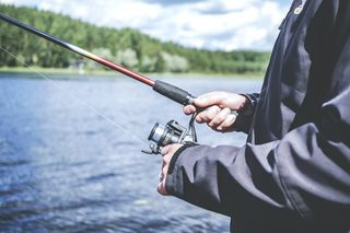 man fishing