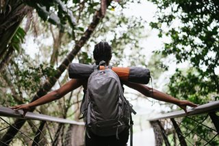 woman hiking