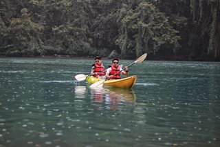 two guys in a kayak